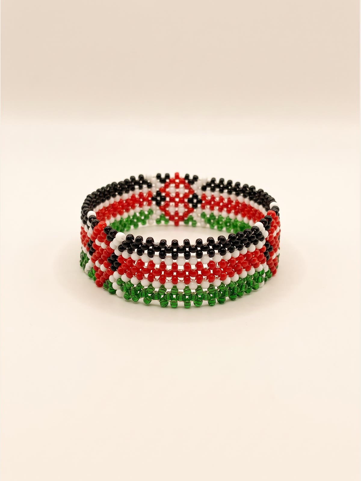 Kenyan Flag Beaded Cuff - Image 1