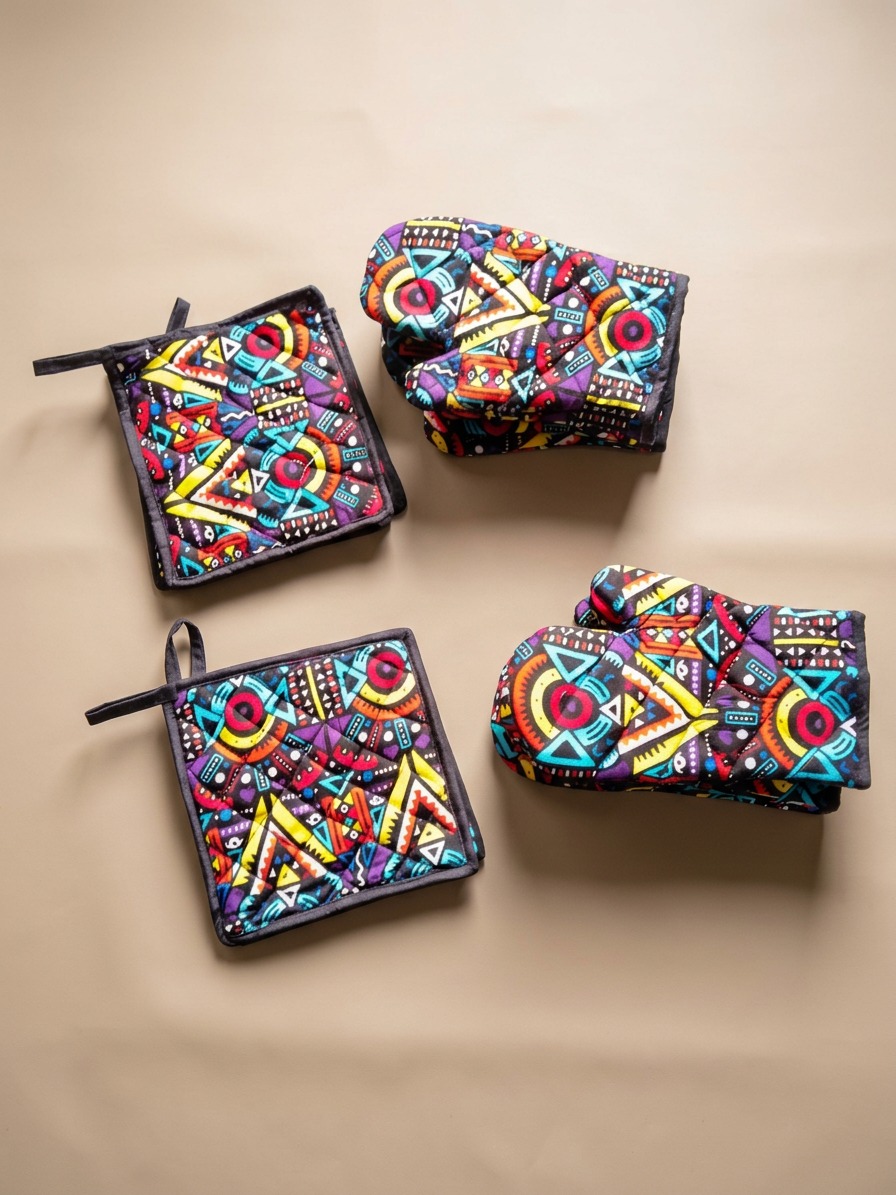 African Print Pot Holder Set - Image 1