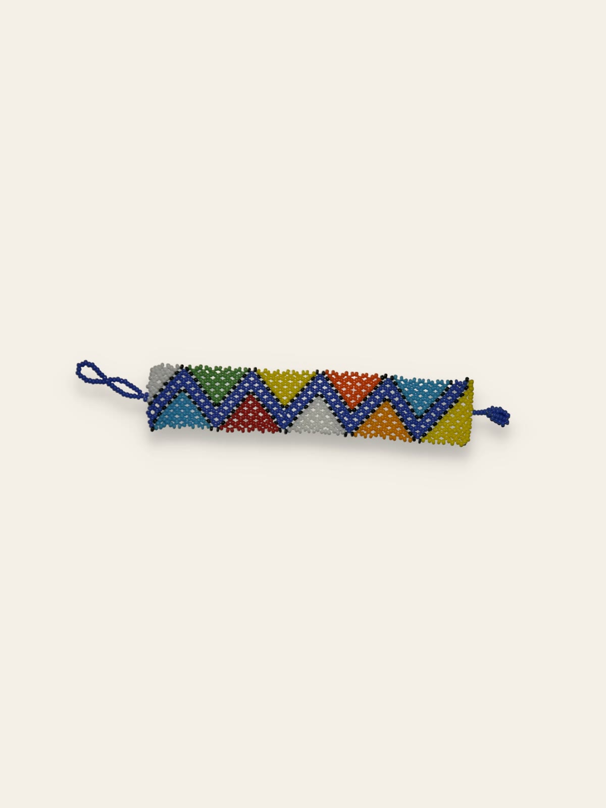 Rainbow Chevron Beaded Cuff - Image 1
