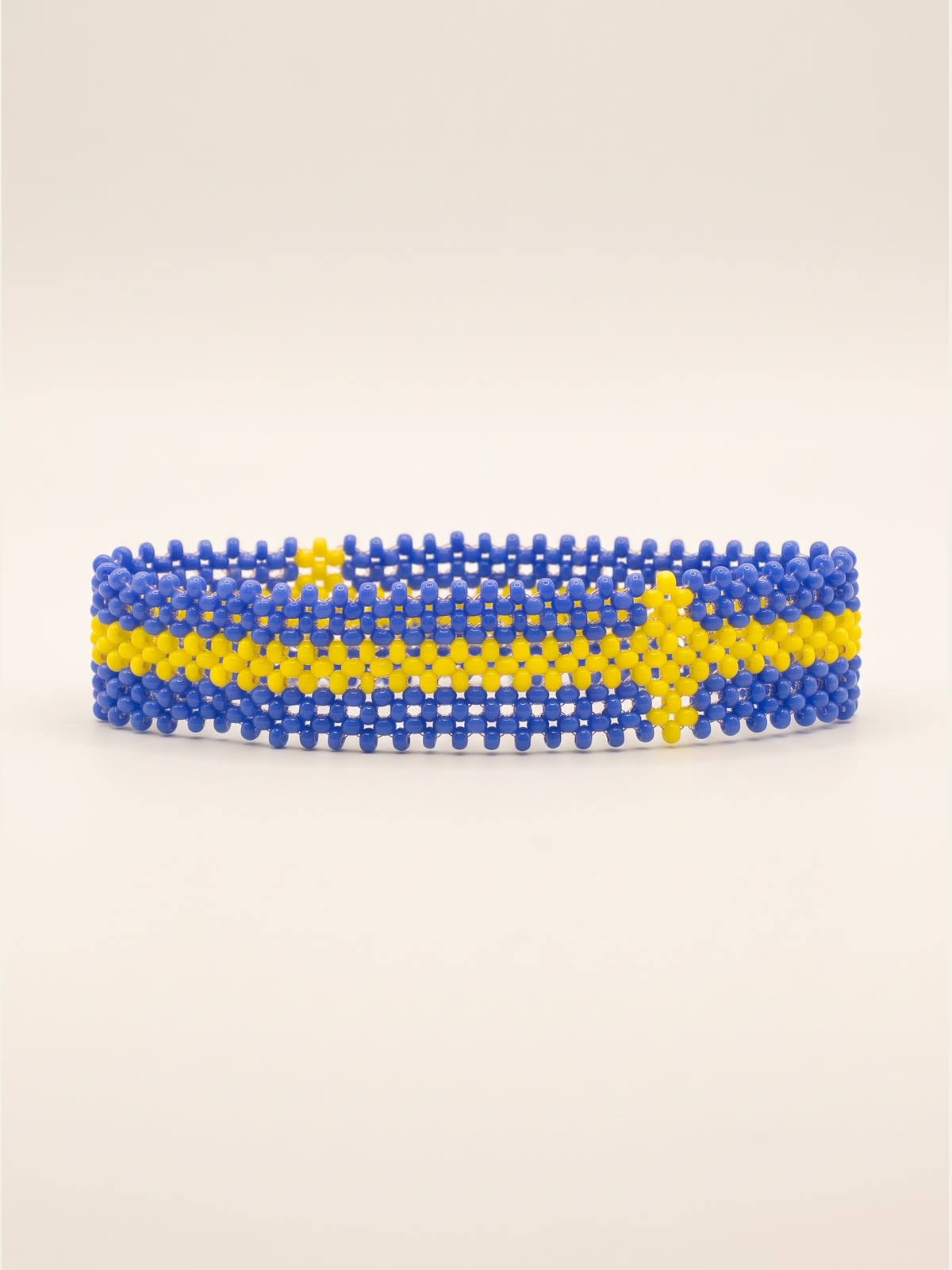 Swedish Flag Beaded Cuff - Image 1