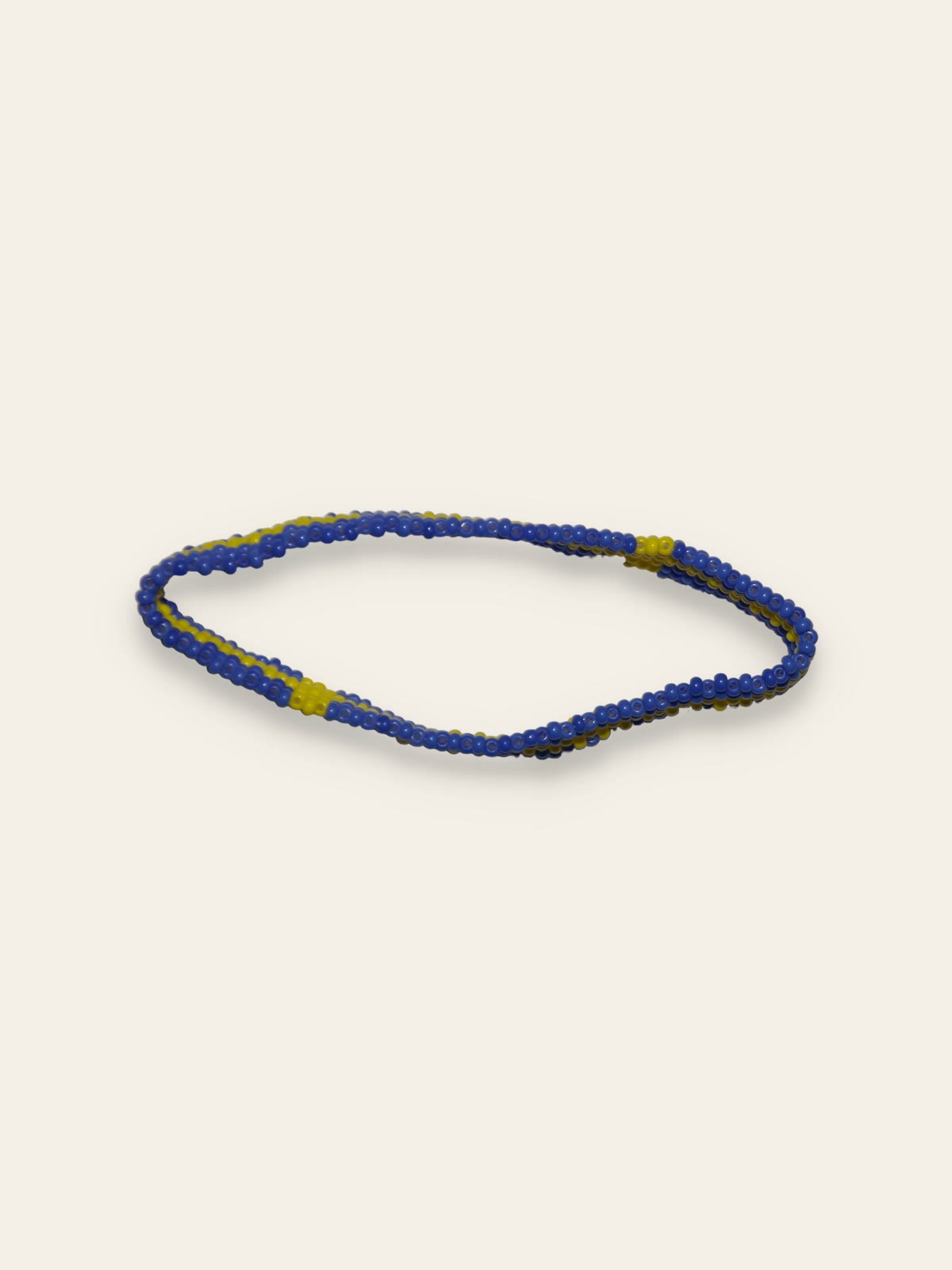 Swedish Flag Beaded Rope Bracelet - Image 1